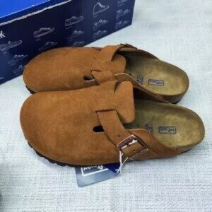 BEST NWT | Women's Mink Suede Birkenstock Boston Shoes - Narrow Fit